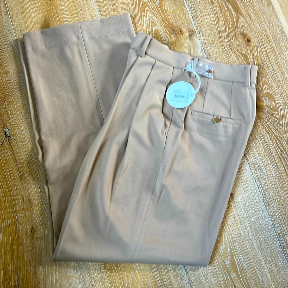 NWT STAUD Luisa wide leg pant in camel Sz 4  $345